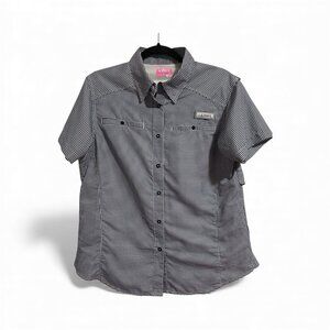 Habit Performance Fishing Shirt Women’s L Solar-Factor 40+ Vented Short Sleeve
